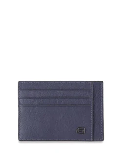 BLACK SQUARE Portacard piatto in pelle