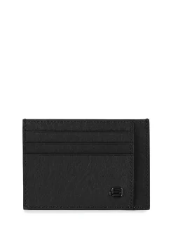 BLACK SQUARE Portacard piatto in pelle
