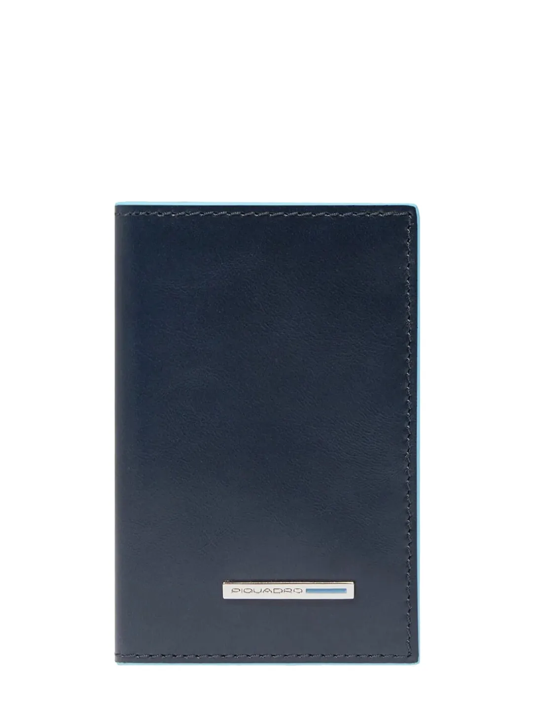 BLUE SQUARE Portacard verticale in pelle
