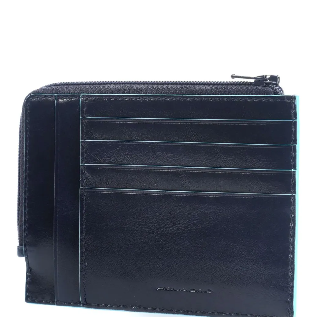 BLUE SQUARE Portafoglio in pelle con RFID