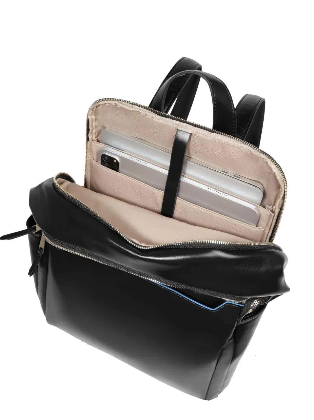 BLUE SQUARE Zaino porta PC 14", in pelle