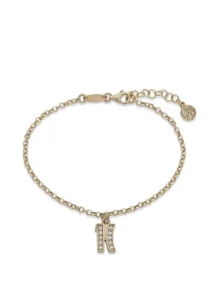 BROADWAY Bracciale con charm logo e zirconi