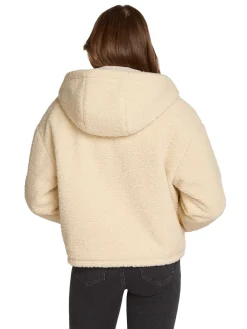 CK JEANS Giacca in pile full zip con cappuccio