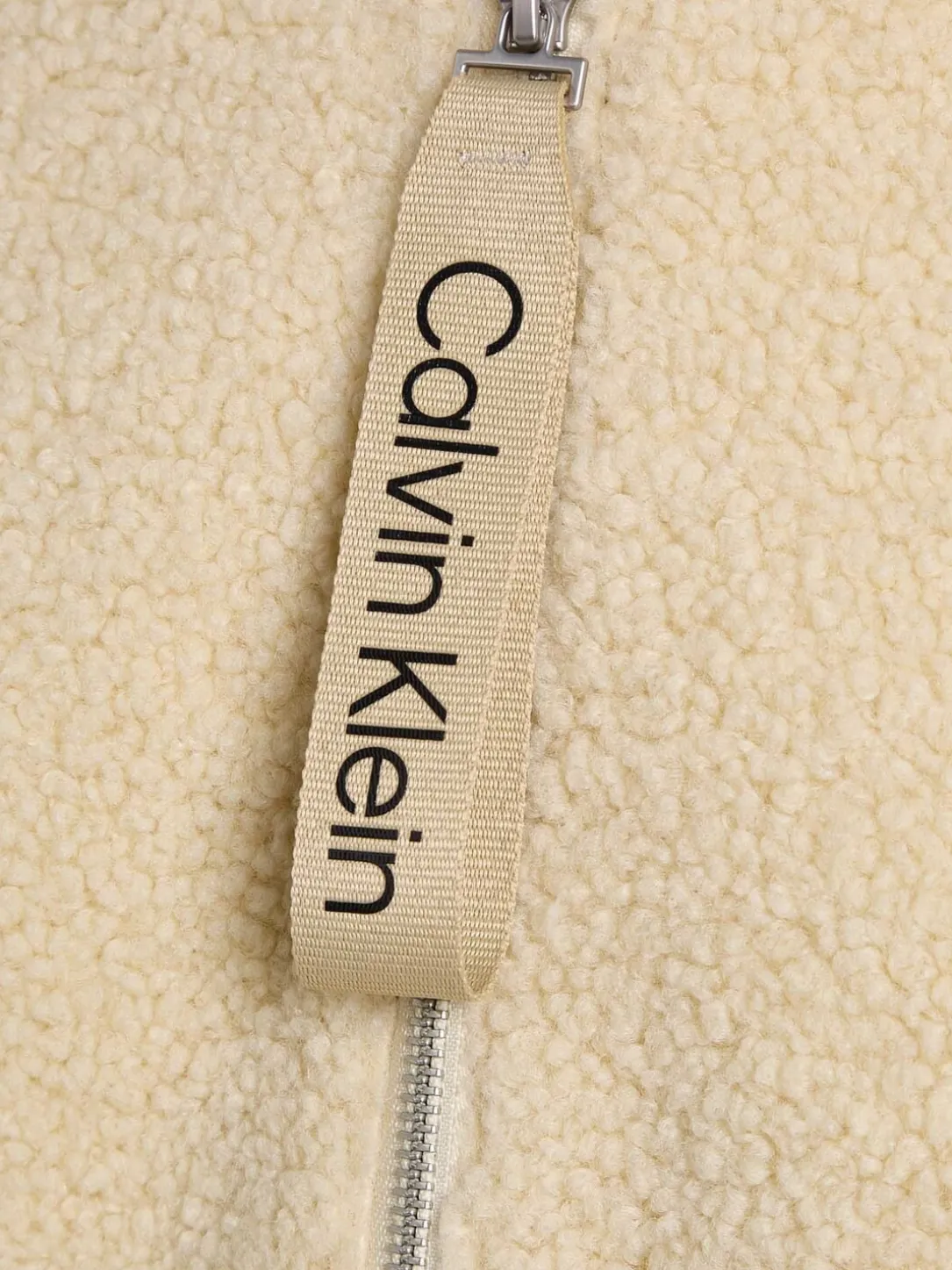 CK JEANS Giacca in pile full zip con cappuccio