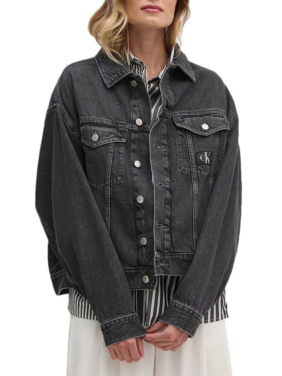 CK JEANS Giubbotto in cotone jeans