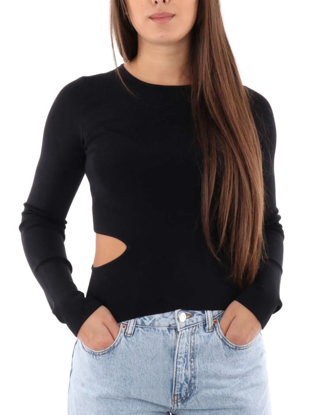 CK JEANS Maglia con cut out laterale