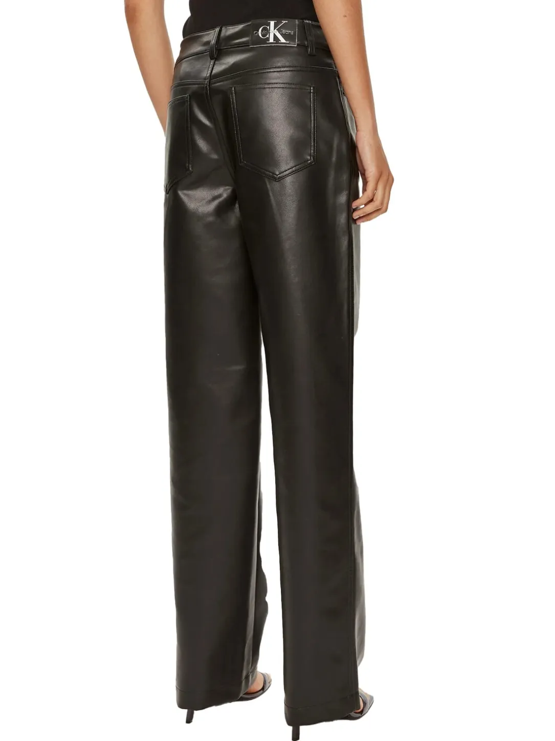 CK JEANS Pantaloni dritti a vita alta