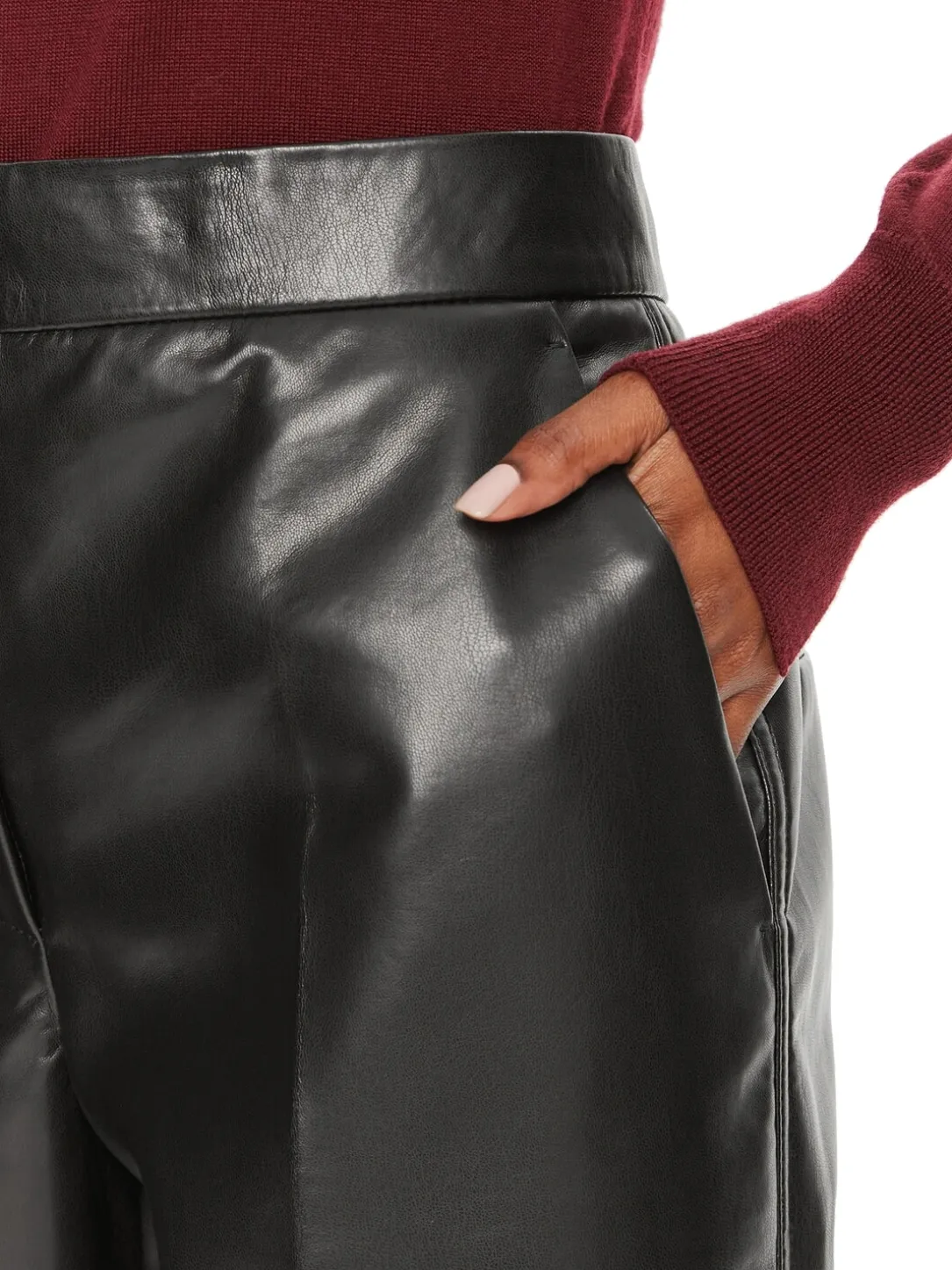 CK Pantaloni a vita alta con gamba larga