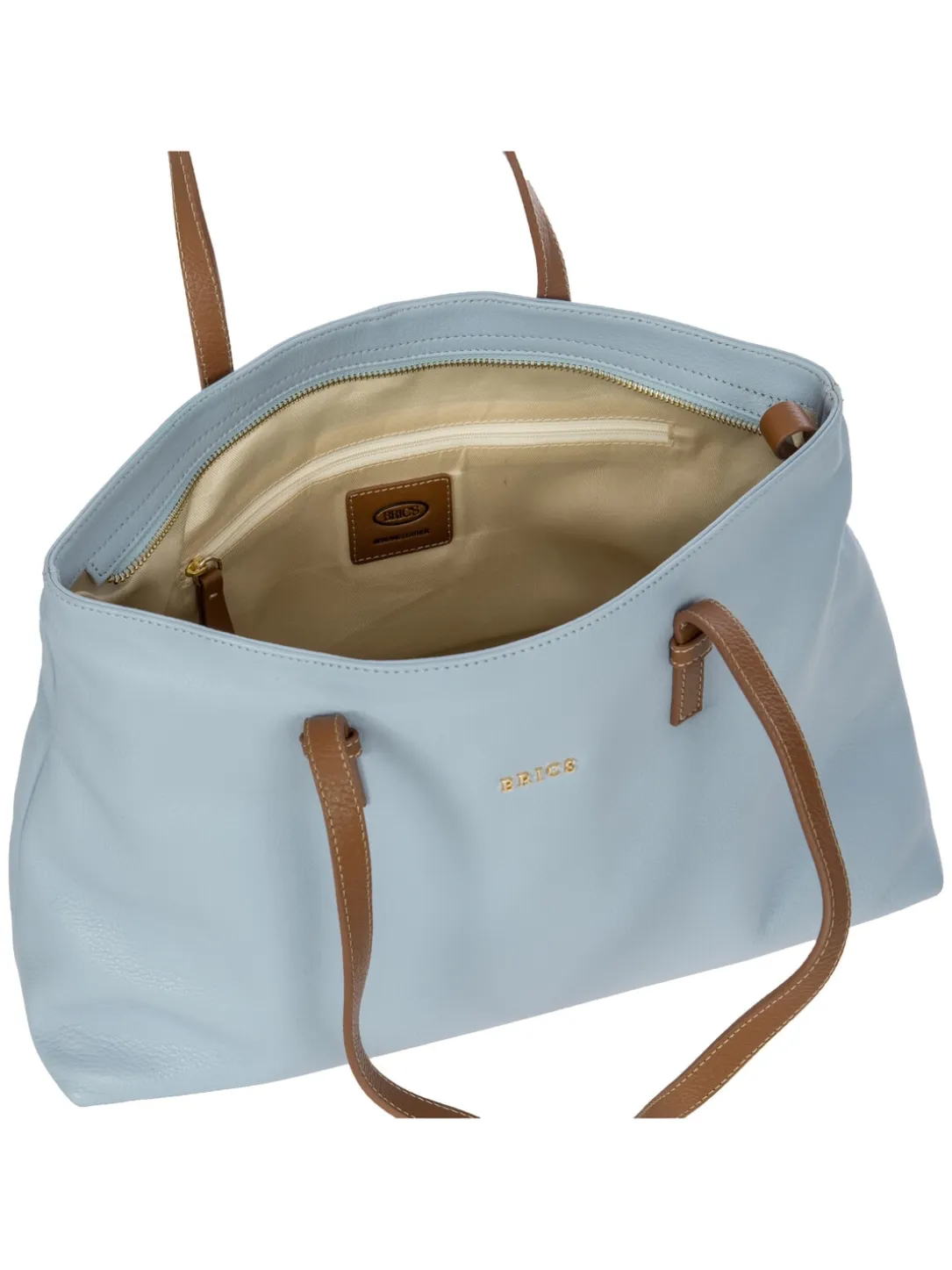 CREMONA S Borsa shopping in pelle, a spalla