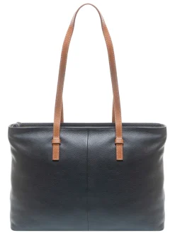 CREMONA S Borsa shopping in pelle, a spalla