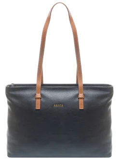 CREMONA S Borsa shopping in pelle, a spalla