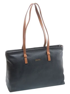 CREMONA S Borsa shopping in pelle, a spalla