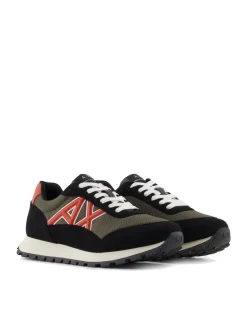 DROP MICROSUEDE Sneakers con logo a contrasto