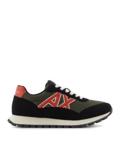 DROP MICROSUEDE Sneakers con logo a contrasto