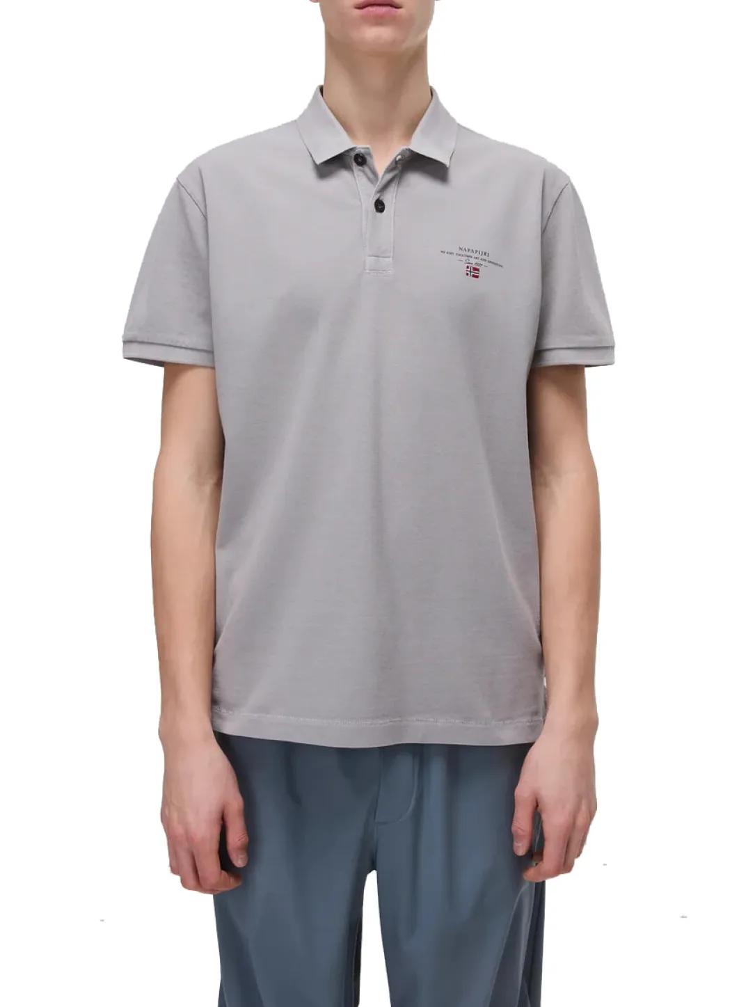 ELBAS JERSEY Polo cotone micrologo