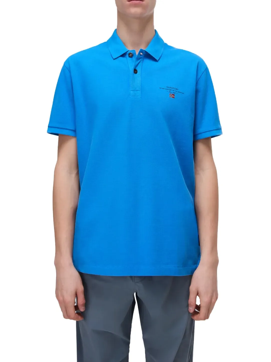 ELBAS JERSEY Polo cotone micrologo