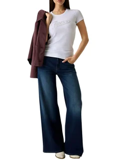 GLITTER LOGO T-shirt a manica corta, glitterata