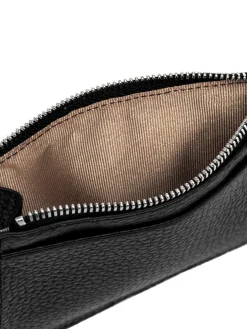 GRAIN Portafoglio piatto in pelle con zip
