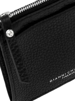 GRAIN Portafoglio piatto in pelle con zip