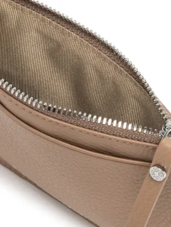GRAIN Portafoglio piatto in pelle con zip