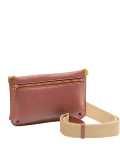 HYLE Borsa piatta piccola in pelle a tracolla