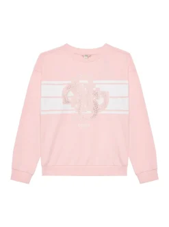 KIDS Felpa girocollo con logo e strass