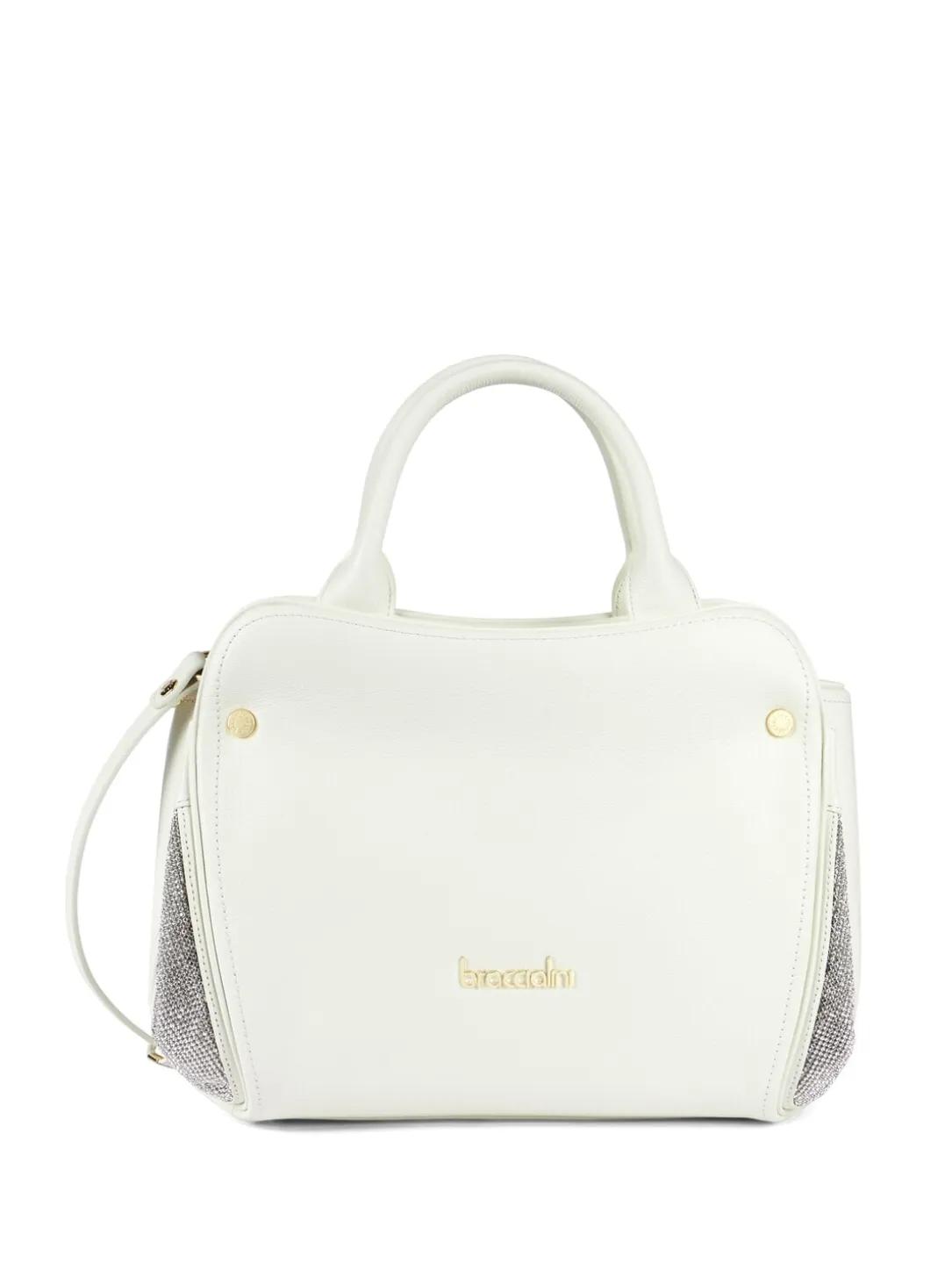 KIM Borsa media con inserti maglia metallica