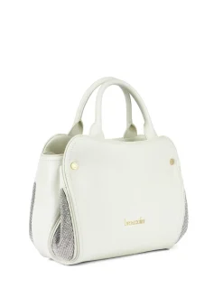 KIM Borsa media con inserti maglia metallica