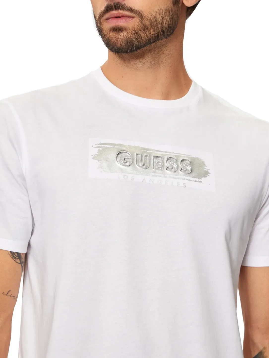 METALLIC LOGO T-shirt con stampa in rilievo