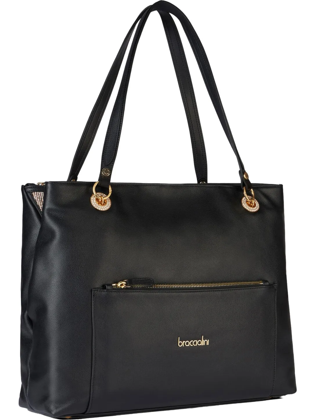 NORA Borsa a spalla in pelle con tasca