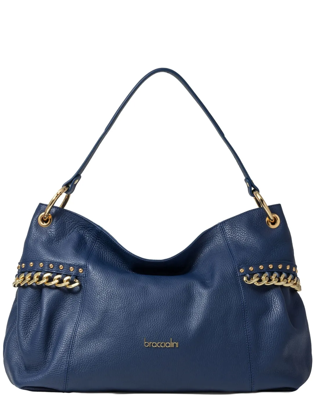 NORA Borsa a spalla in pelle con catena