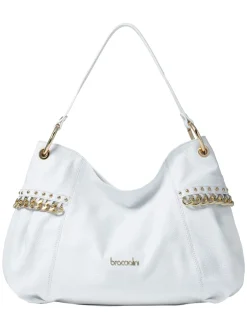 NORA Borsa a spalla in pelle con catena