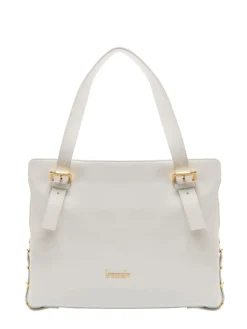 NORA Borsa shopping in pelle con fibbie