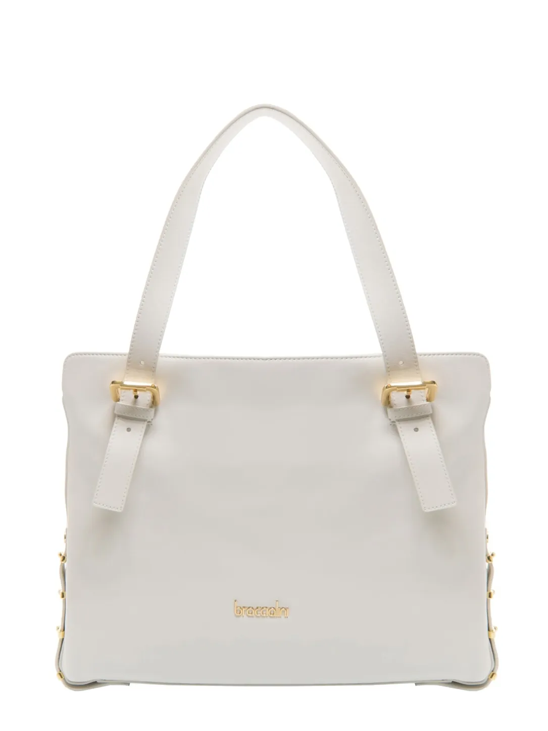 NORA Borsa shopping in pelle con fibbie