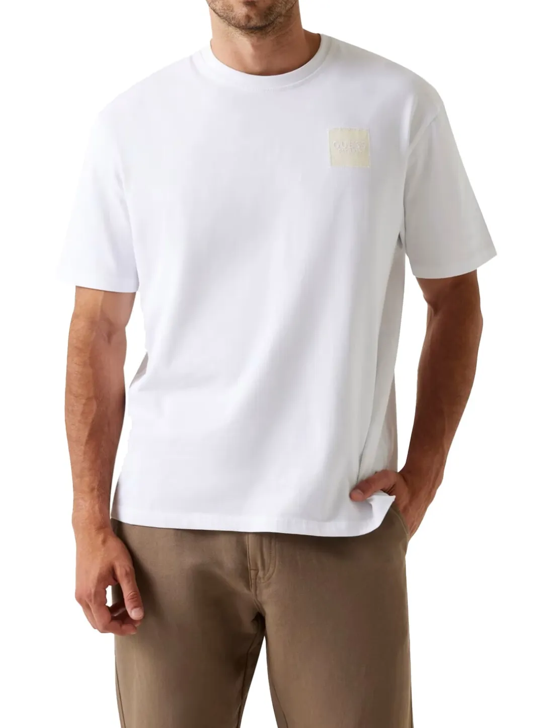 PATCH AT CHEST T-Shirt in cotone