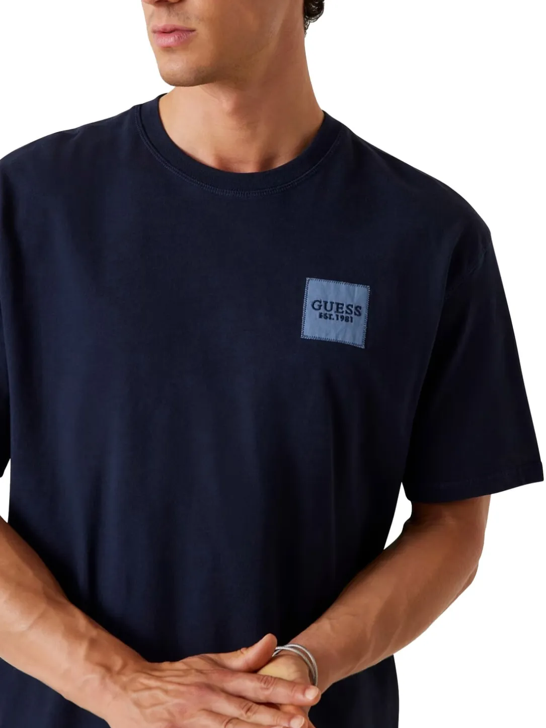 PATCH AT CHEST T-Shirt in cotone