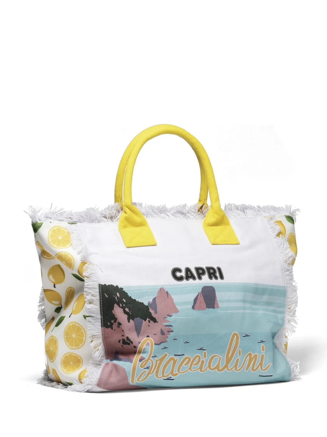 SUMMER Borsa mare in canvas, con stampa